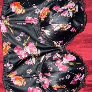 Victoria Secret Black Floral Bustier